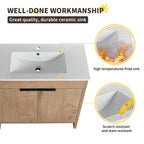 Beingnext 24/30/36 Bathroom Vanity with Sink, Freestanding Bathroom Vanity with Soft Close Door and Adjustable Shelf