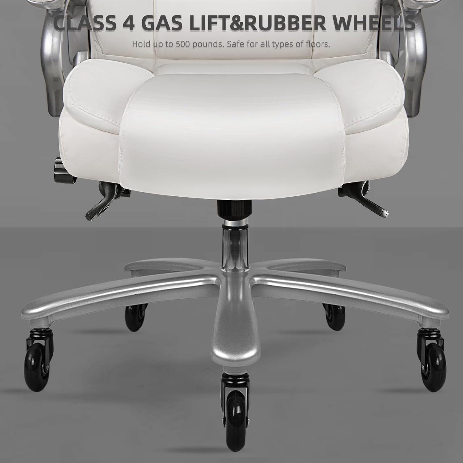 Bossin Big and Tall Executive Office Chair,500LBS Adjustable Lumbar Support Ergonomic Chair with High Back PU Leather Computer