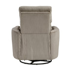 Braidy Corduroy Swivel Glider Manual Reclining Chair