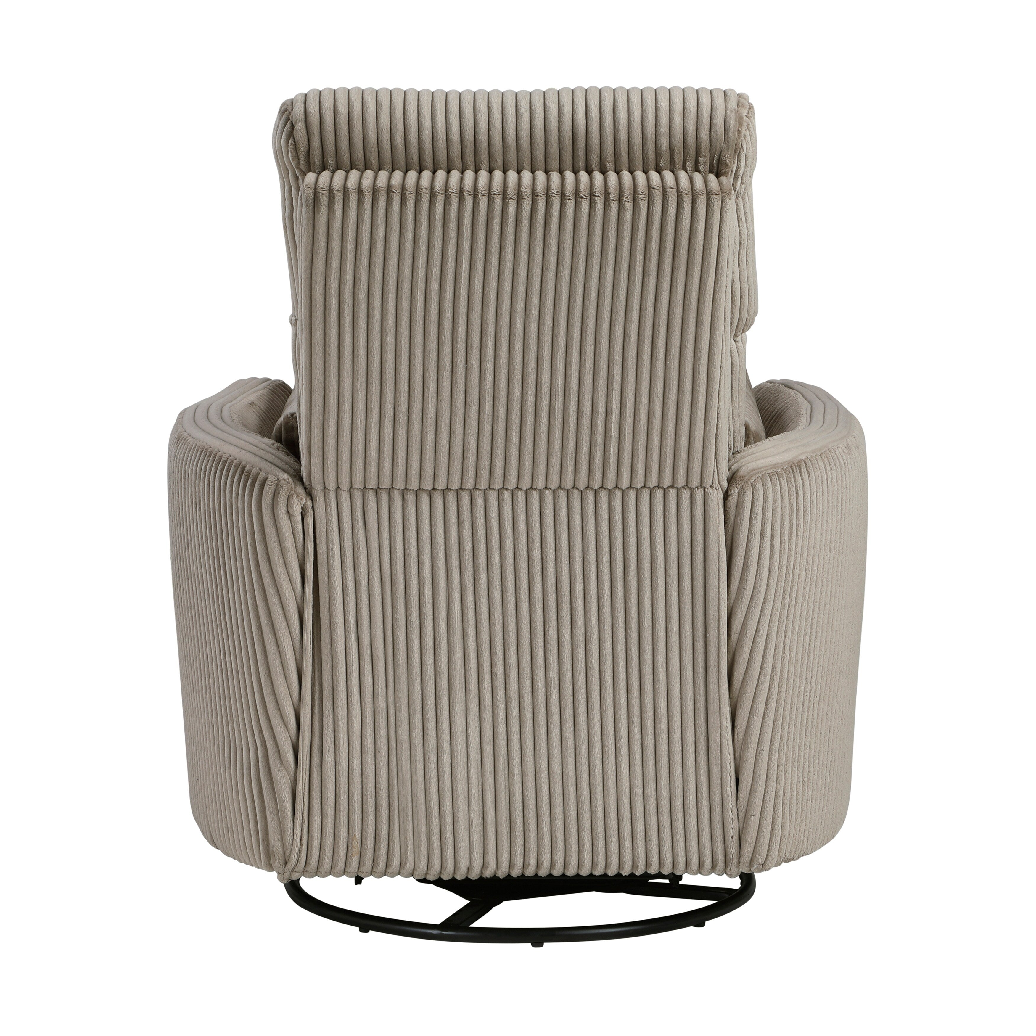 Braidy Corduroy Swivel Glider Manual Reclining Chair