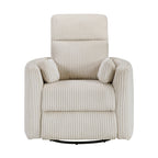 Braidy Corduroy Swivel Glider Manual Reclining Chair