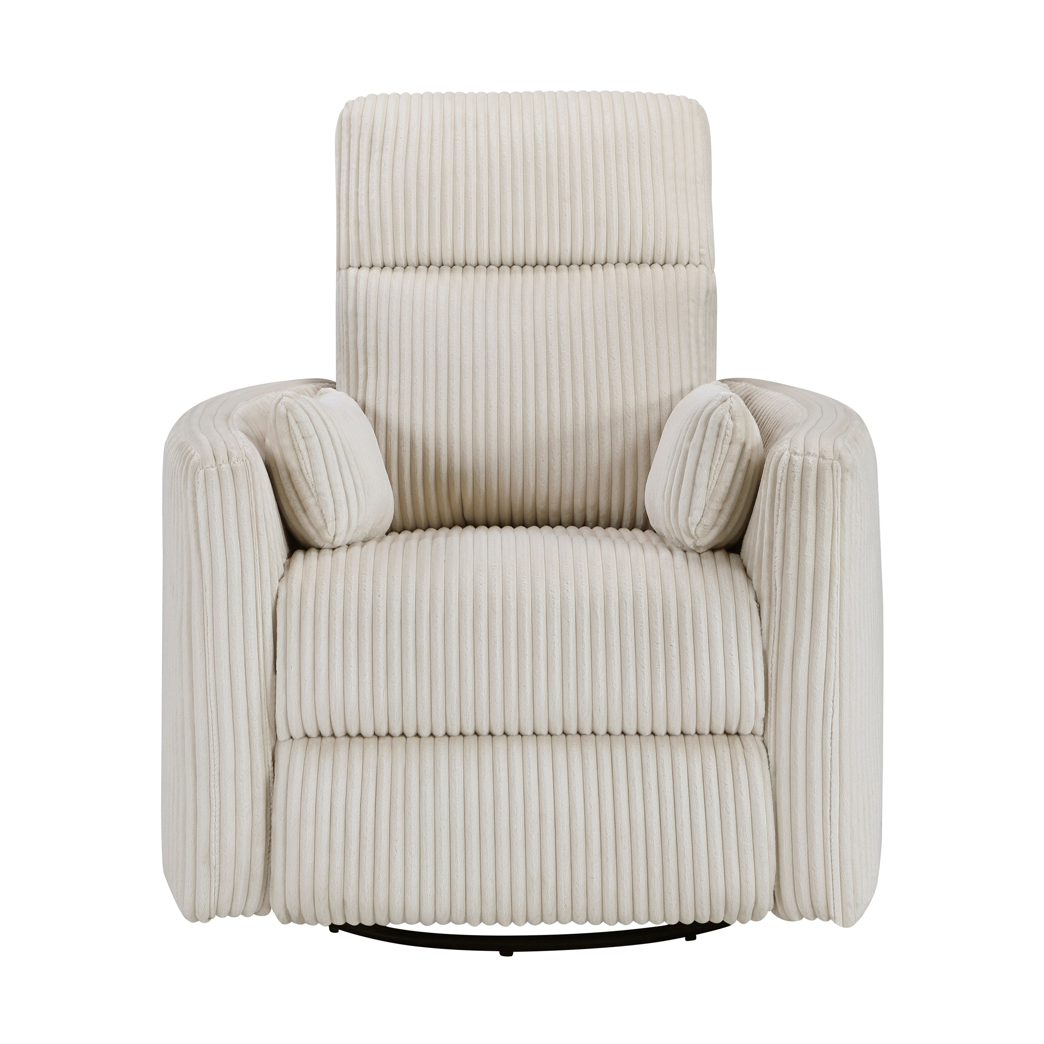 Braidy Corduroy Swivel Glider Manual Reclining Chair