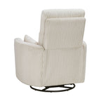 Braidy Corduroy Swivel Glider Manual Reclining Chair