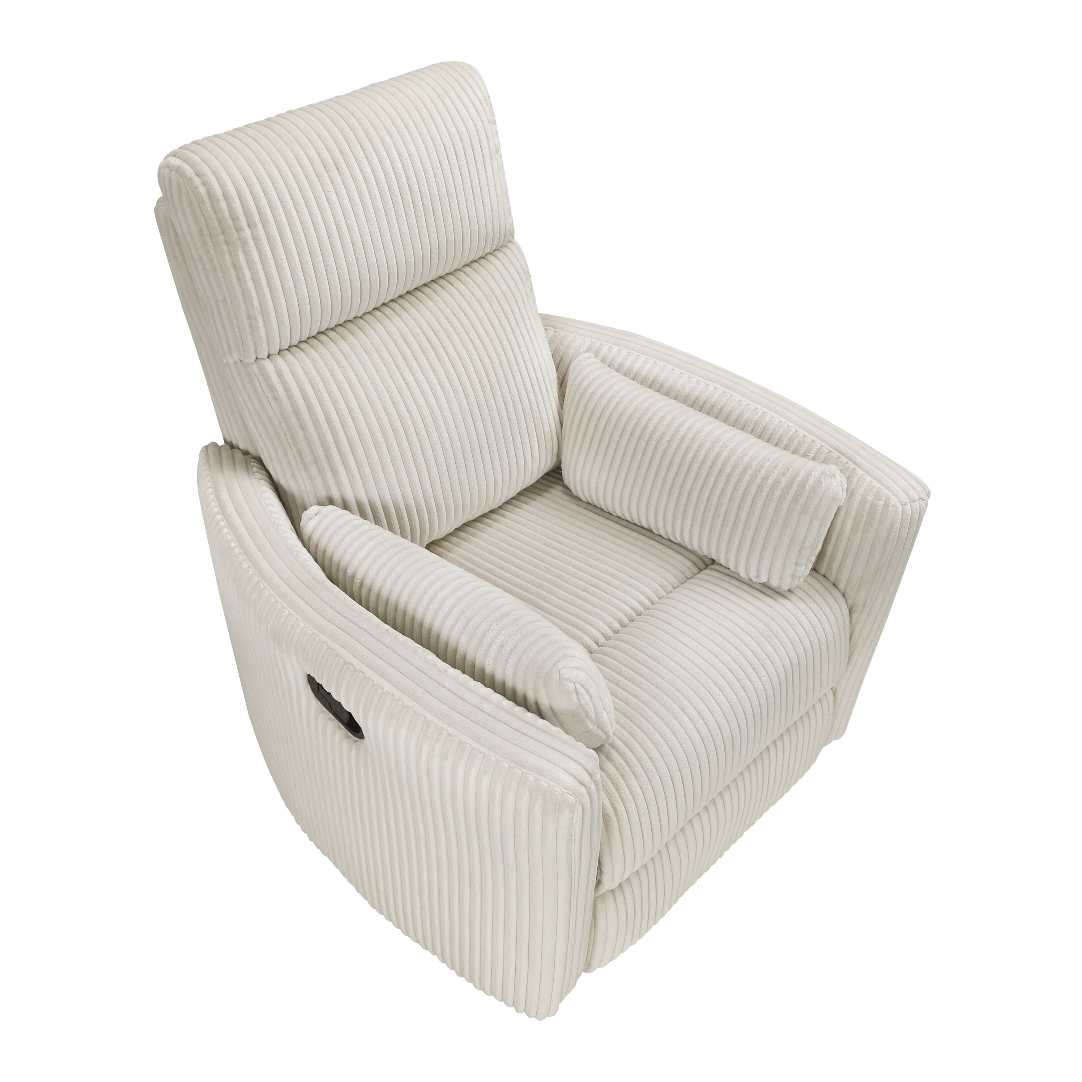 Braidy Corduroy Swivel Glider Manual Reclining Chair