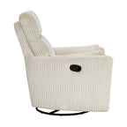 Braidy Corduroy Swivel Glider Manual Reclining Chair