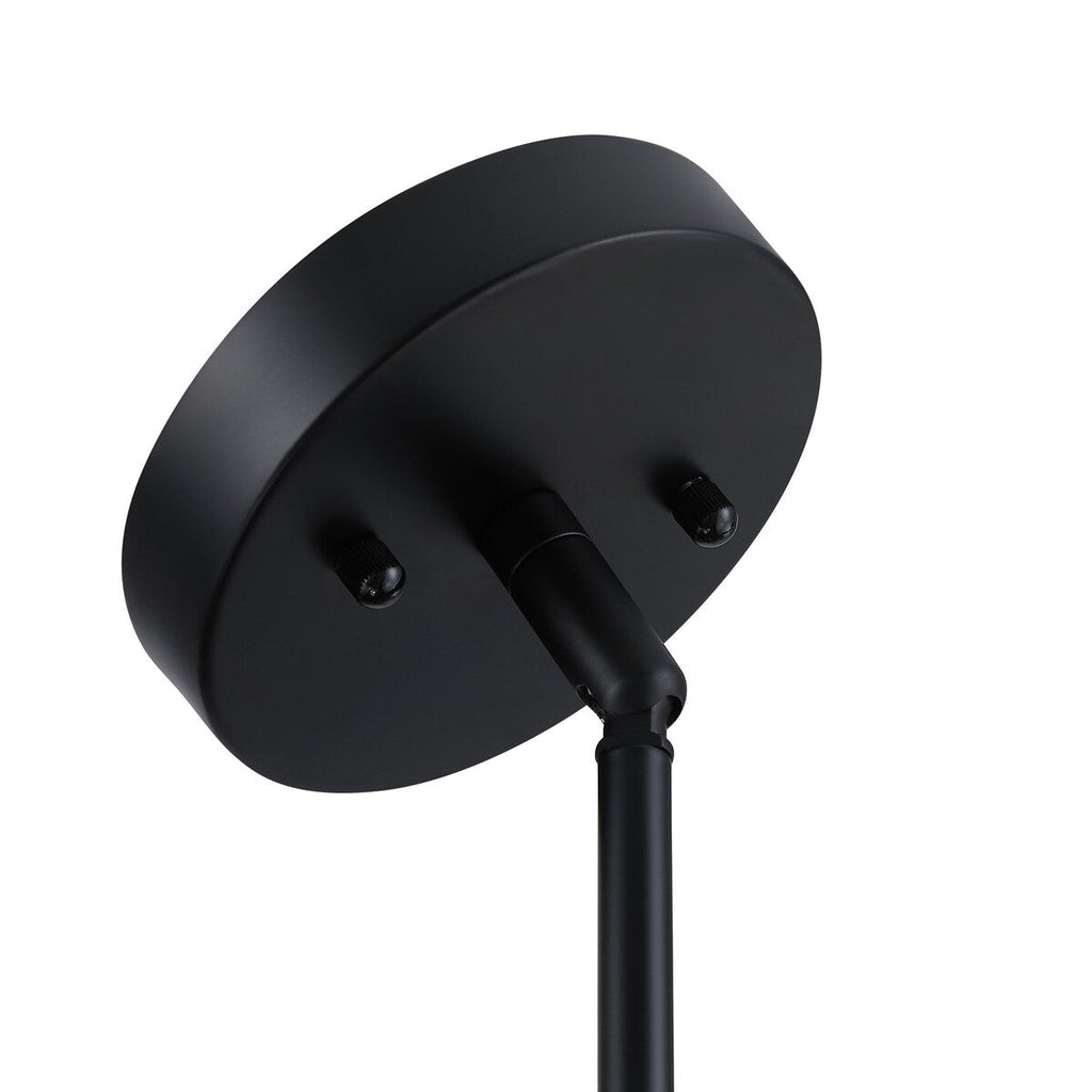 Breaux 4-Light Wood Veneer Drum Chandelier with Black Canopy - 22 in. W