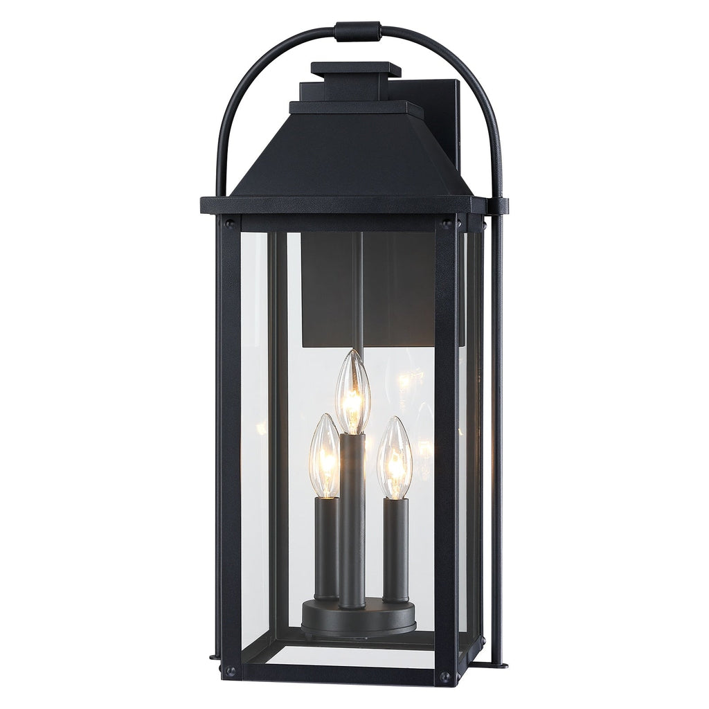 Brits Black Outdoor Wall Lantern Sconce Light