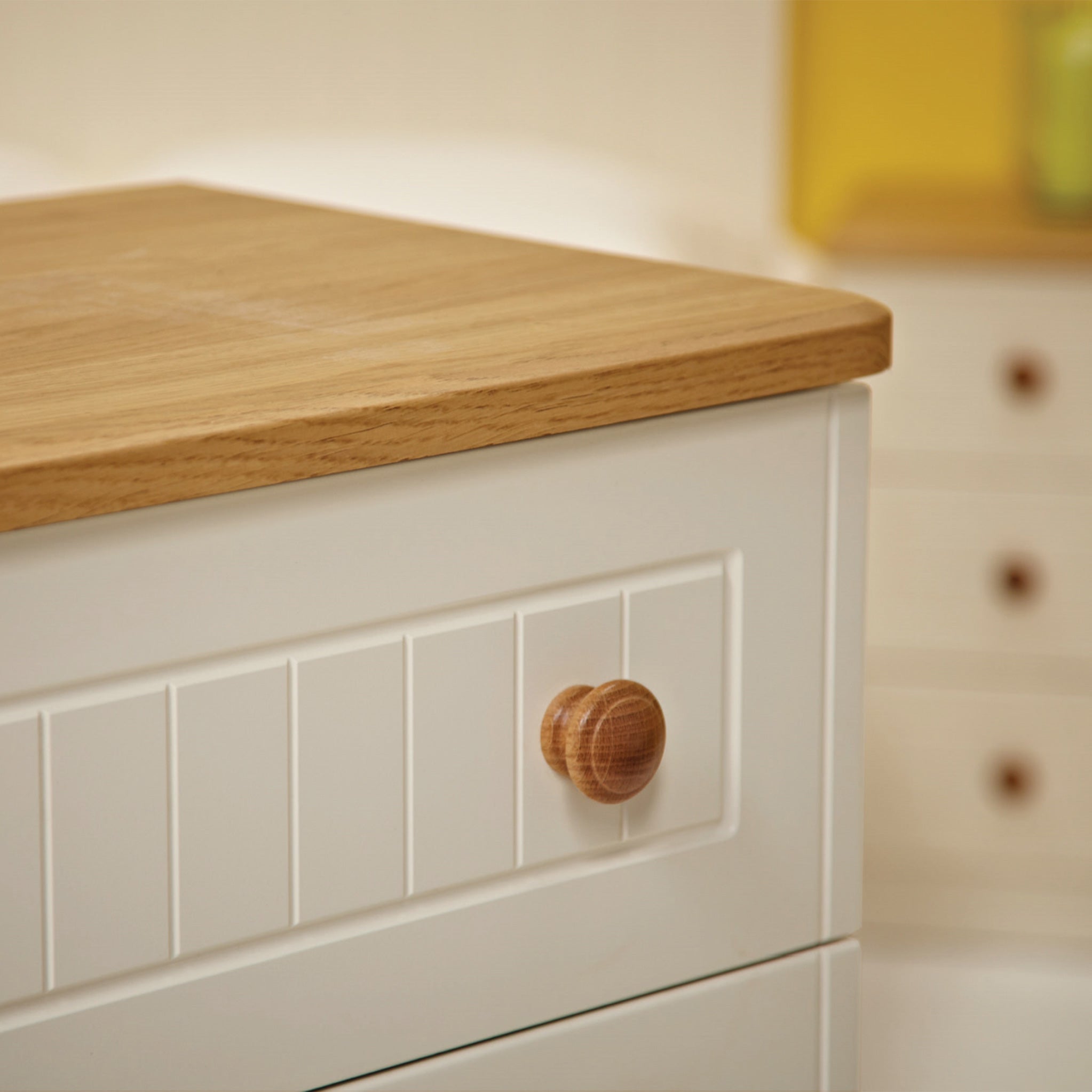 Commode profonde Brixham crème à 4 tiroirs