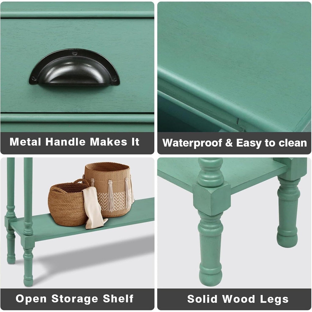 Burlington Wood 3-drawer Console Hallway Table