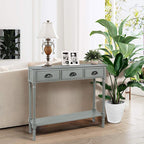Burlington Wood 3-drawer Console Hallway Table
