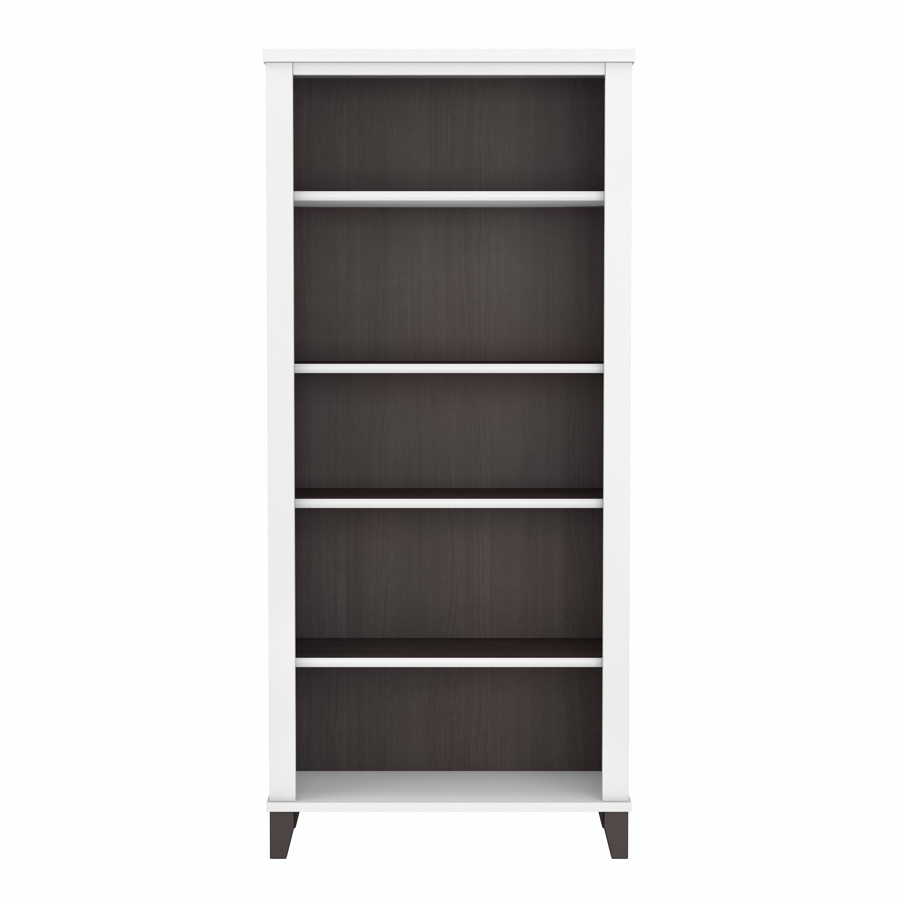 Bush Furniture Somerset Tall 5 Shelf Bookcase with Adjustable Shelves