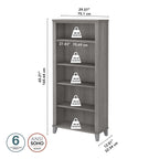 Bush Furniture Somerset Tall 5 Shelf Bookcase with Adjustable Shelves