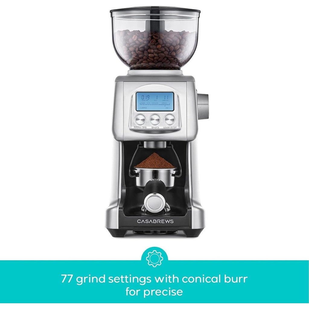 CASABREWS Tornado Electric Coffee Grinder Conical Burr Silver - N/A