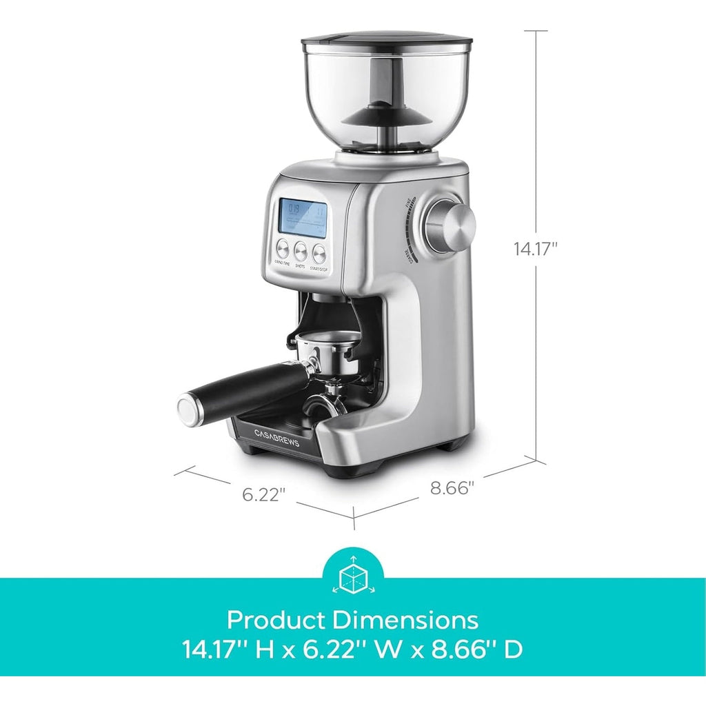 CASABREWS Tornado Electric Coffee Grinder Conical Burr Silver - N/A