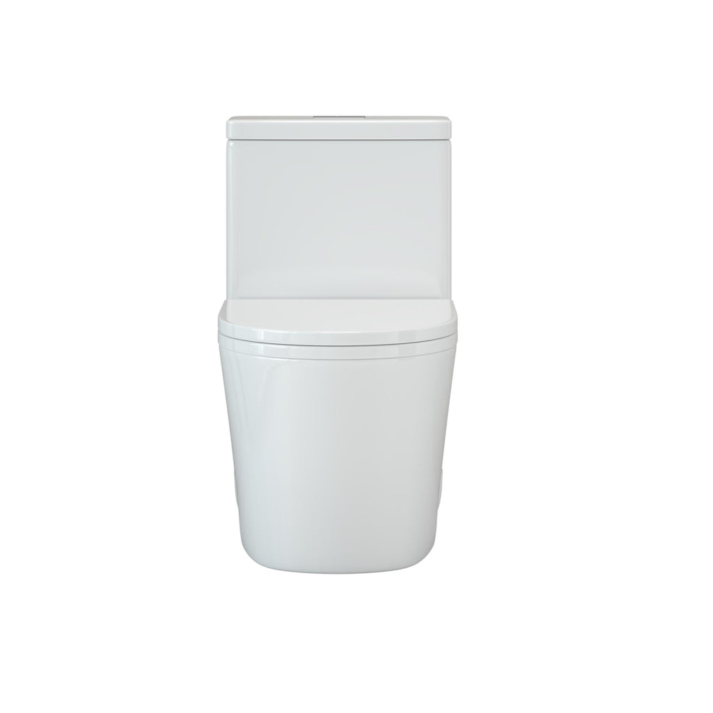 CB HOME 24'' Small Compact One Piece Toilet, Dual Flush Modern Siphon Short Toilet with Soft Closing Seat,16.5''Comfort Height