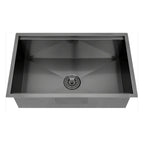 CB HOME 32'' Undermount Gold Kitchen Sink, Drop in Black/Stainless Steel Kitchen Sink, Single Bowl Kitchen Sink with Accessories