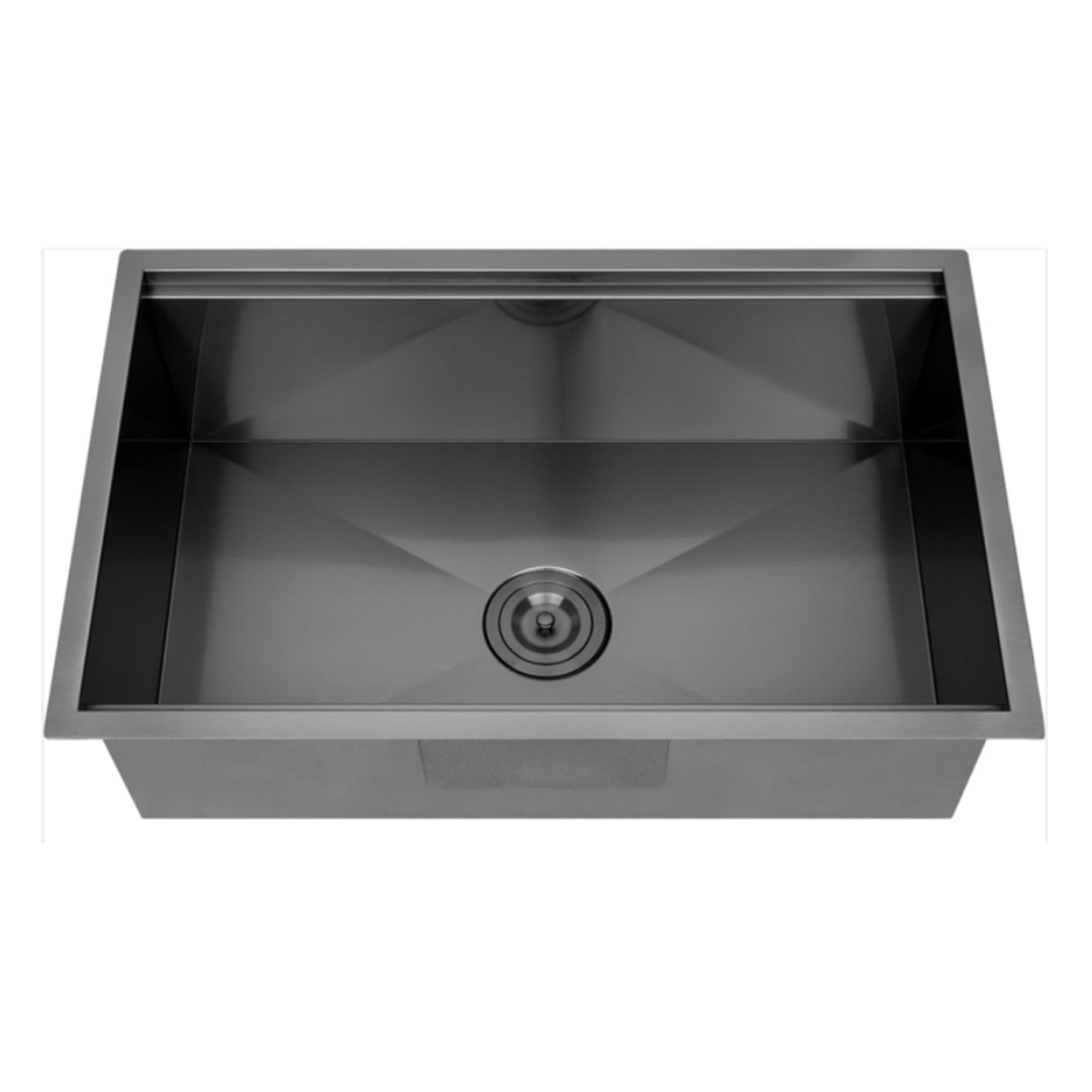 CB HOME 32'' Undermount Gold Kitchen Sink, Drop in Black/Stainless Steel Kitchen Sink, Single Bowl Kitchen Sink with Accessories