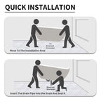 CB HOME 59''/67'' Freestanding Acrylic Soaking Bathtubs, Soaking Tubs Single Side Against The Wall, Left/Right Overflow