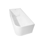 CB HOME 59''/67'' Freestanding Acrylic Soaking Bathtubs, Soaking Tubs Single Side Against The Wall, Left/Right Overflow
