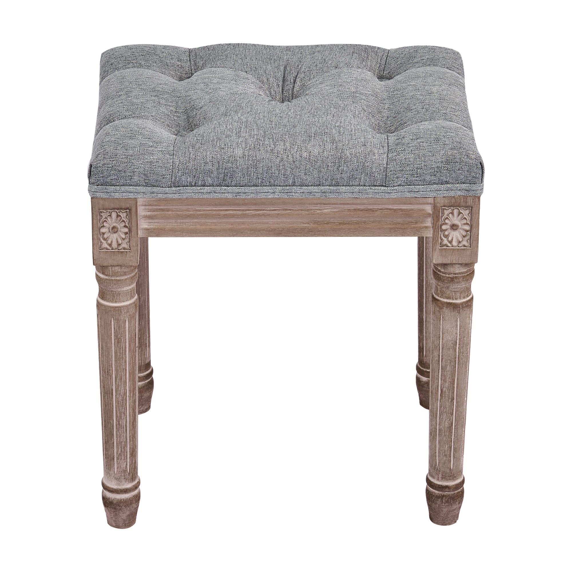 CO-Z French Vintage Upholstered Foot Stool and Vanity Stool