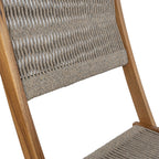 Cadiz Modern Coastal 3-Piece Acacia Wood Outdoor Folding Bistro Set, by JONATHAN Y