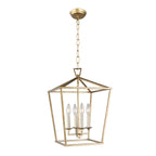 Candle Style Lantern Pendant Stairway or Kitchen Island Open Cage Chandelier - N/A