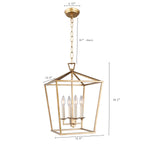 Candle Style Lantern Pendant Stairway or Kitchen Island Open Cage Chandelier - N/A