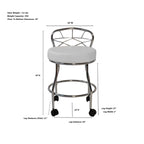Carolina Living Diana X-Back Vanity Stool with Casters