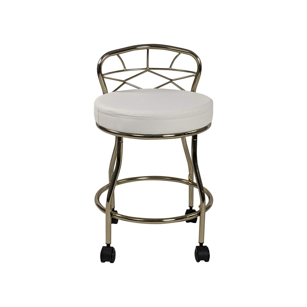 Carolina Living Diana X-Back Vanity Stool with Casters