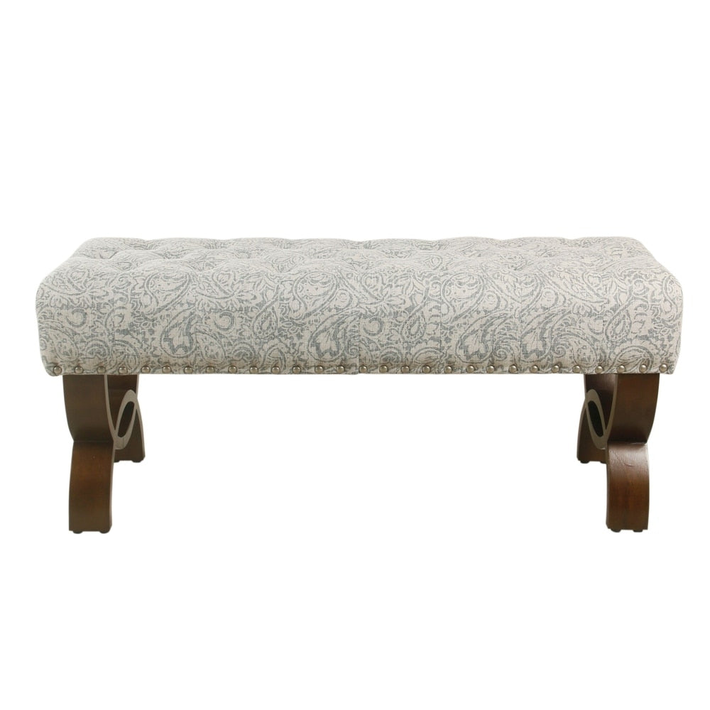 Carolina Tufted Bench With Nailhead Trim