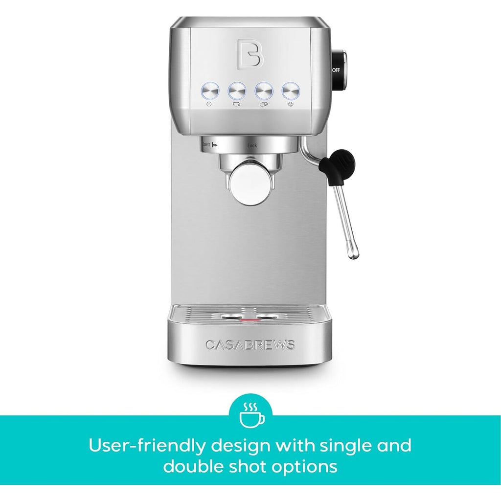 Casabrews 3700E 20 Bar Professional Espresso Machine with Milk Frother - N/A