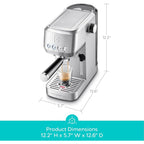 Casabrews 3700E 20 Bar Professional Espresso Machine with Milk Frother - N/A