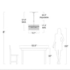 Casandra 5-light Shiny Bronze Chandelier with Clear Glass Bars - Shiny Bronze