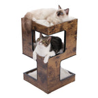Cat House Cat Bed,Cat Tree with Scratching Pad and Removable Mats