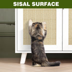 Cat Litter Box Enclosure Cat House Side Table Door Cabinet Bookcase