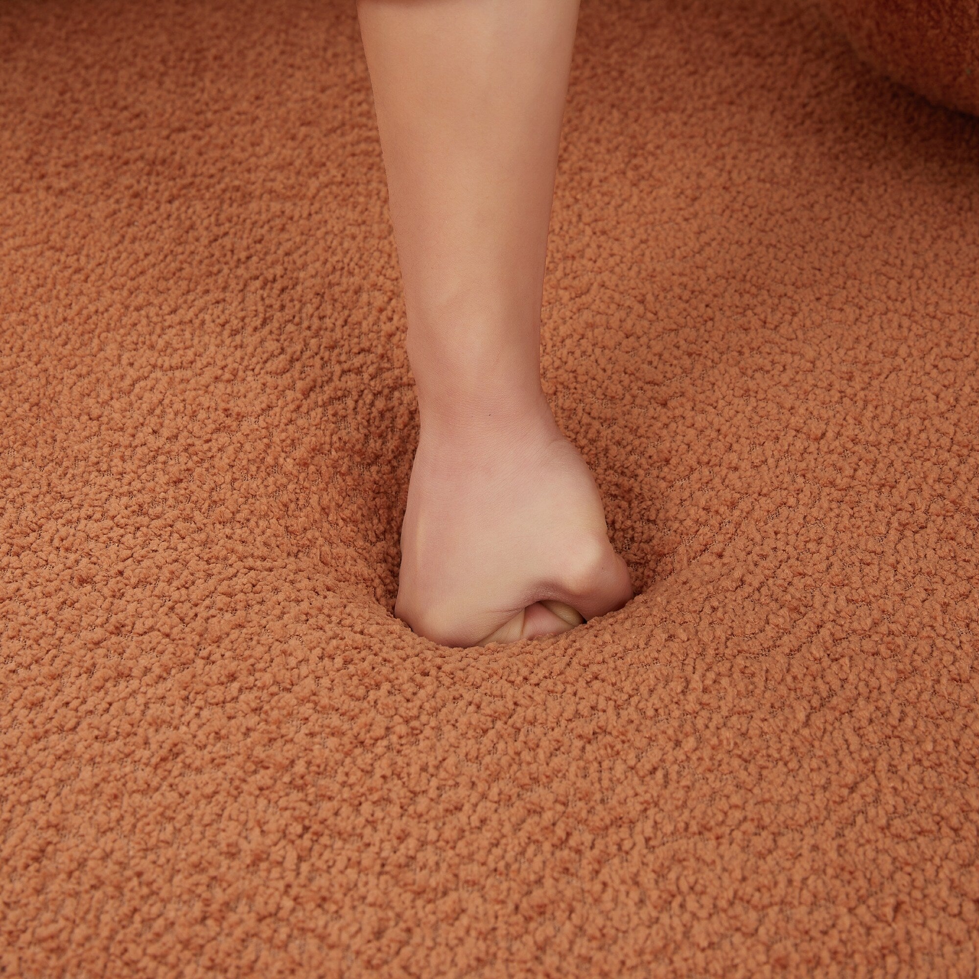 Chenille Accent Barrel Chair Lounge Chair, Round Sofa Chair Armchair with 360-Degree Swivel Base and 3 Removable Pillows