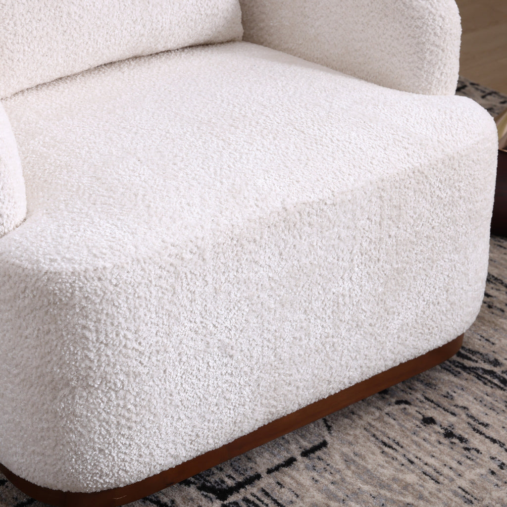 Chenille Swivel Barrel Chair, 360-Degree Comfy Accent Sofa for Living Room, Bedroom, and Study with Removable Cushion