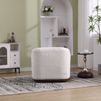 Chenille Swivel Barrel Chair, 360-Degree Comfy Accent Sofa for Living Room, Bedroom, and Study with Removable Cushion