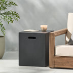 Christopher Knight Home - Aidan Outdoor Lightweight Concrete Tank Holder Side Table