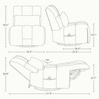 Cole Power Recliner Chair Swivel Glider with Lumbar Support