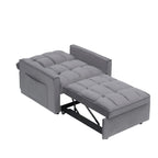 Convertible Sofa Bed with Adjustable Back and Wheel