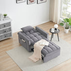 Convertible Sofa Bed with Adjustable Back and Wheel
