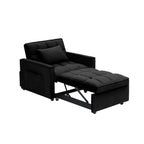 Convertible Sofa Bed with Adjustable Back and Wheel