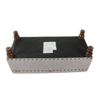 Copper Grove Muscari Upholstered Storage Bench with Nailhead Trim