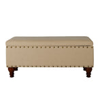 Copper Grove Muscari Upholstered Storage Bench with Nailhead Trim