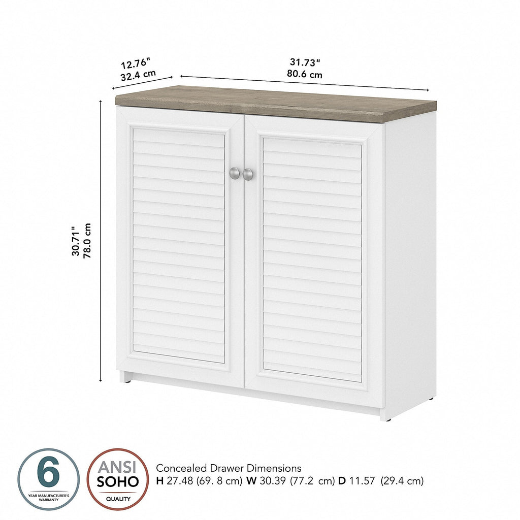 Fairview Storage Cabinet with Doors and Shelves by Bush Furniture - 31.73L x 12.76W x 30.71H