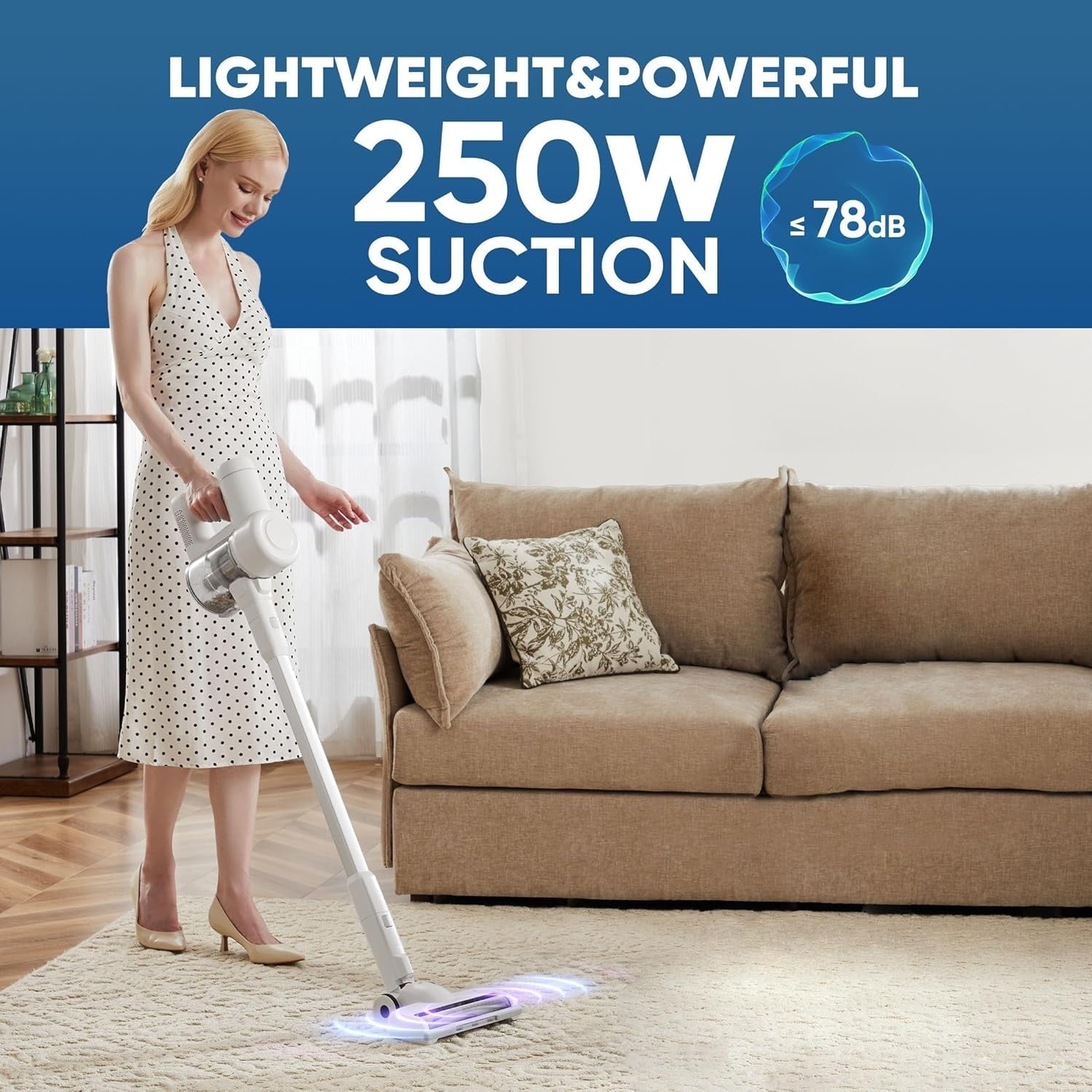 Cordless 3-in-1 Stick Vacuum Cleaner, Lightweight for Carpet, Hard Floors, Pet Hair, and Home Cleaning