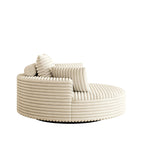 Corduroy Chenille Foam Single Swivel Chair