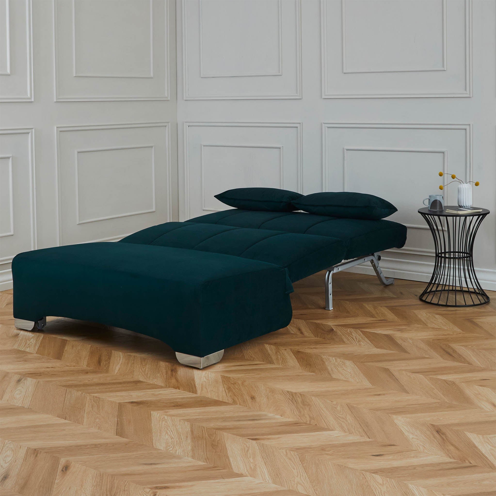 Canapé-lit en velours Cortez