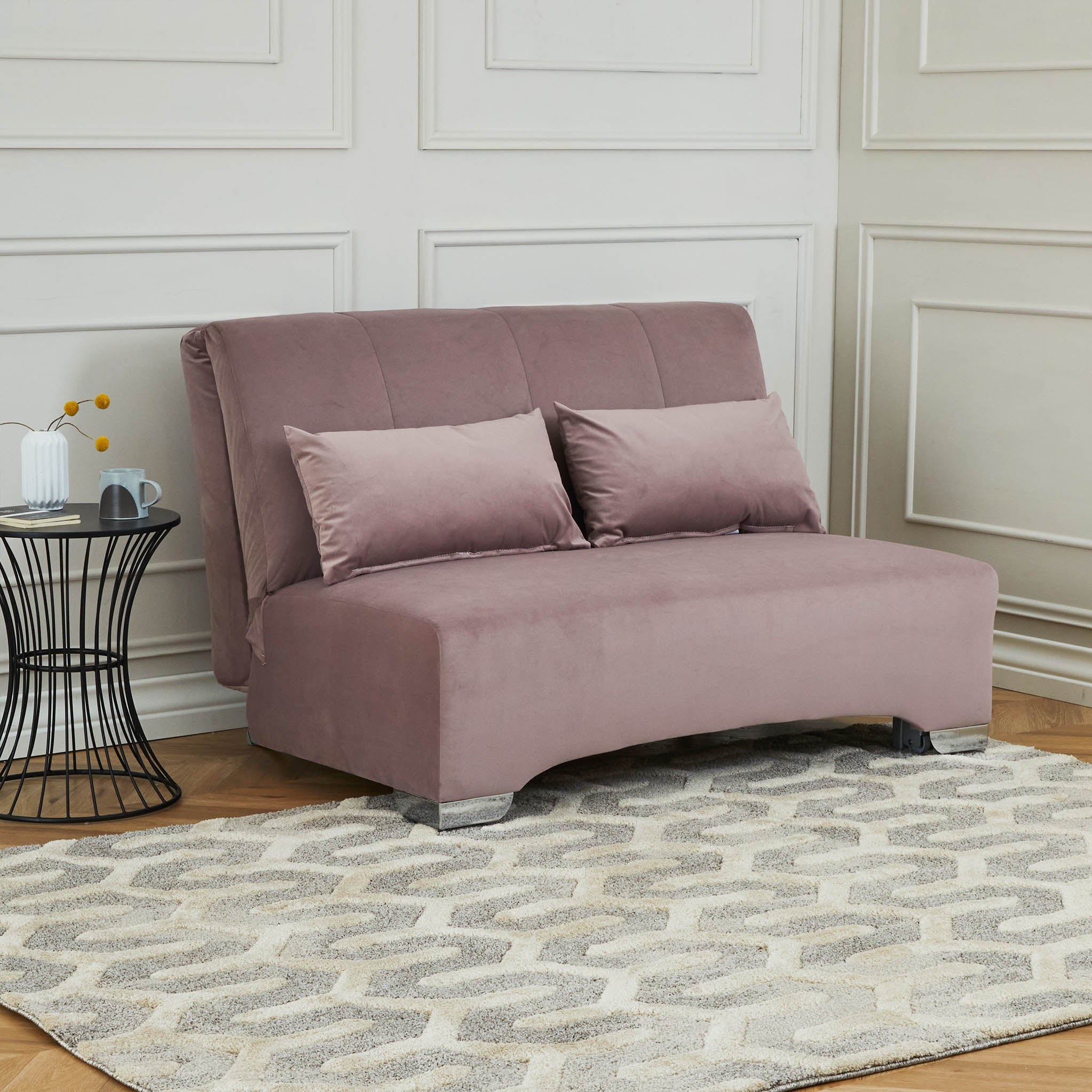 Canapé-lit en velours Cortez